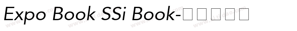 Expo Book SSi Book字体转换